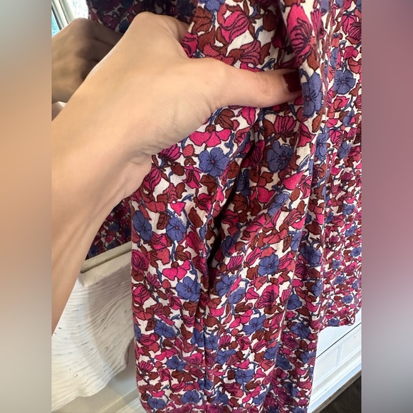 J. Crew Liberty London smocked dress with pockets size large - Picture 3 of 3